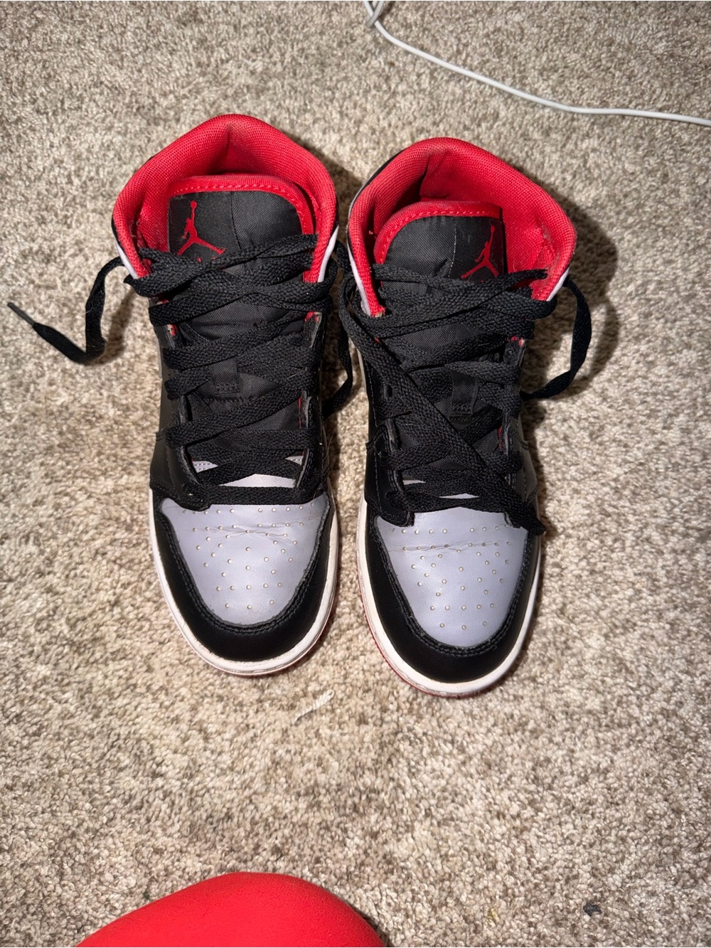 Jordan Kids' High-Top Sneakers - Black/Red/Gray